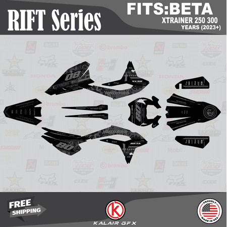 Kalair GFX Graphics Kit for Beta XTRAINER 250 and XTRAINER 300 (All Years) Rift Series