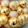 thumbnail image 6 of 34Pcs Plated Christmas Ball Hanging Bauble Xmas Tree Ornament&nbsp;Home Party Decor Bronze Plastic, 6 of 6