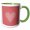 Green/White, variant on 3drose, White Knitted Effect Heart on Red Knit Effect Square Graphic, 15oz Mug