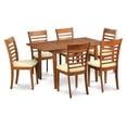 thumbnail image 2 of East West Furniture MILA7-MAH-W 7 Piece Dinette Set For Small Spaces-Kitchen Table and 6 Chairs For Dining Room, 2 of 2