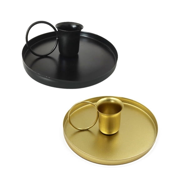 Metal Holder with Handle Iron Taper Stand Candlestick Stand for Romantics Wedding Centerpieces Decoration