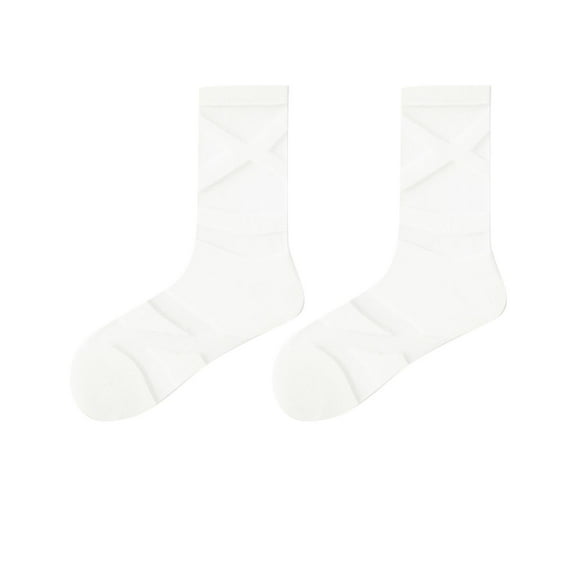 Women's Socks Thin Middle Tube Crystal Socks Lace Breathable Long Socks