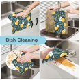 thumbnail image 2 of Yayeee 6 Pack Kitchen Dishcloths for Washing Dishes Soft Absorbent Microfiber Towels, Yellow Lemons, 2 of 9