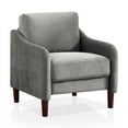 thumbnail image 2 of Furniture of America Derra Contemporary Fabric Upholstered Chair in Gray, 2 of 3