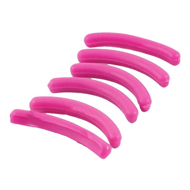 6 Pcs Rubber Eyelash Curler Refill Cushion Pad Replacement Fuchsia