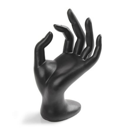 

NUOLUX OK Hand Gesture Ring Stand Holder Bracelet Artcraft Hand Display Rack (Black Resin)