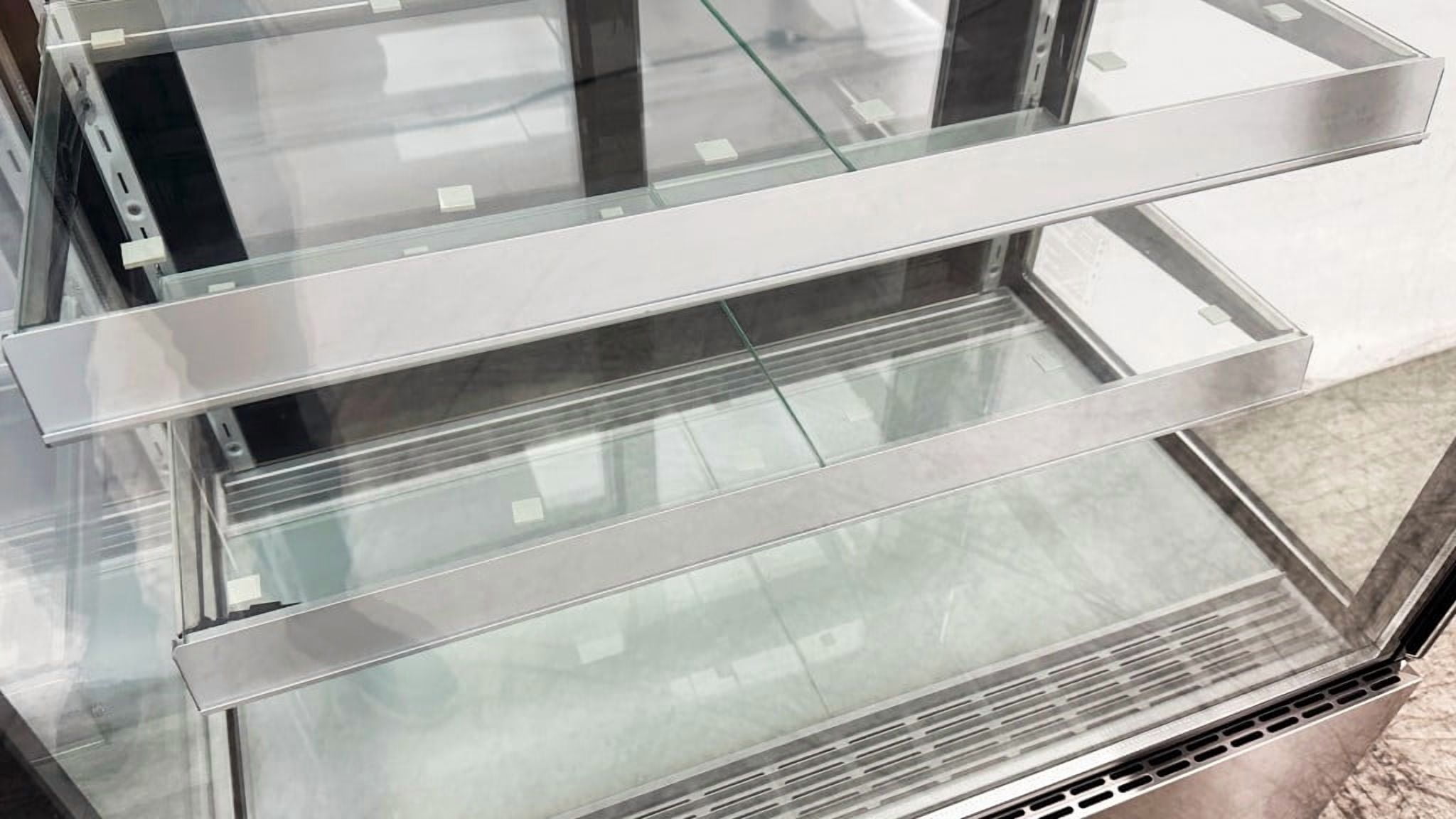 36" Commercial Refrigerated Bakery Display Case, Square Glass Cake Showcase Refrigerator, LED Lighting, ETL Certified