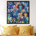 thumbnail image 2 of Banksy Hearts Canvas, Banksy Colorful Hearts Printed, Colorful Hearts Printed, Abstract Canvas, Banksy Love Hearts Artwork, Canvas Wall Decor - Black Framed, 2 of 6