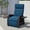 Blue, variant on Recliner Chair with Seat Cushion, Hand-Woven Wicker Garden Chair, Adjustable Backrest, Rattan Sun Lounger for Indoor Outdoor Use, Beige