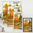 thumbnail image 4 of Designart 'Autumn Forest By The Lake Side III' Lake House Framed Canvas Wall Art Print, 4 of 5