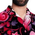 thumbnail image 5 of Valentine's Day Love Men's Short Sleeve Beach Shirts, Casual Printed Button Down Poplin Shirt Summer., 5 of 6