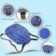 thumbnail image 4 of Blue Backpack Waterproof Drawstring Gym Bag With Shoes Compartment Y Waterproof Bag Pool Bag Sports Travel Weekend Football Bag Women Girls Men Boys S, 4 of 5