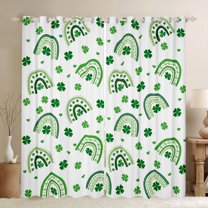 Manfei Four Leaf Clover Black Out Curtains,Abstract bohemian Rainbow Curtains Pack of 2 (42x63 Each),St.Patrick Day Bedroom Curtains For Kids,Luxury Bedroom Decor