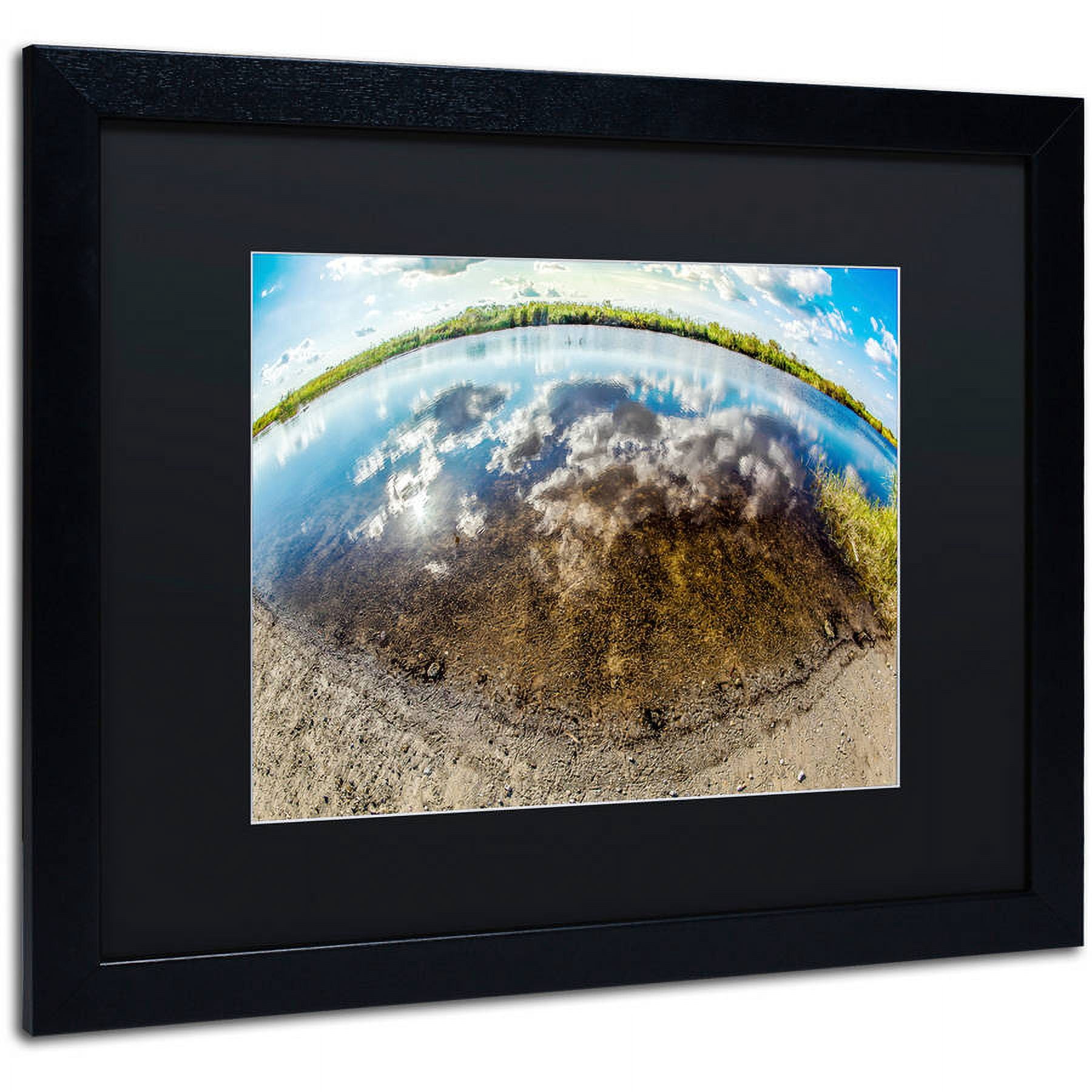 Trademark Fine Art "Earth Eyeball" Canvas Art by Yale Gurney, Black Matte, Black Frame