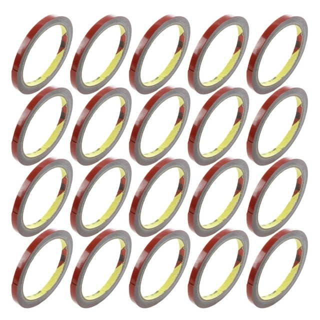 20X Ruban Adhésif Permanent Double Face Super Adhésif pour Véhicule Voiture, Rouge 8MM x