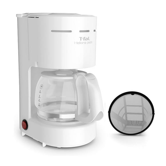 Cafetera Filtro Permanente 6 Tazas Tefal Heliora Petit Blanca