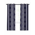 thumbnail image 7 of Navy Blue Boho Blackout Curtains for Bedroom, Vintage Ethnic Tribe Retro Abstract Art Thermal Insulated Kitchen Drapes with Grommets, Light Blocking Window Treatment, 2 Panels 42" x 63", 7 of 7