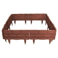 thumbnail image 4 of MesaSe Garden Fence Frame Stones Brick Effect Plastic Edging Border  Decorative Flower Grass Bed Border Interlocking Landscaping Edging Outdoor Lawn Fence Decoration Plant Bordering, 4 of 9