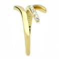 thumbnail image 5 of Womens Rings Gold Open Stainless Steel Ring with Top Grade Crystal in Clear, 5 of 7