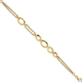 thumbnail image 2 of 14K Yellow Gold Jbsp's Polished Fancy Double-Stranded Link Bracelet Made In Italy lf1610-7.5, 2 of 5