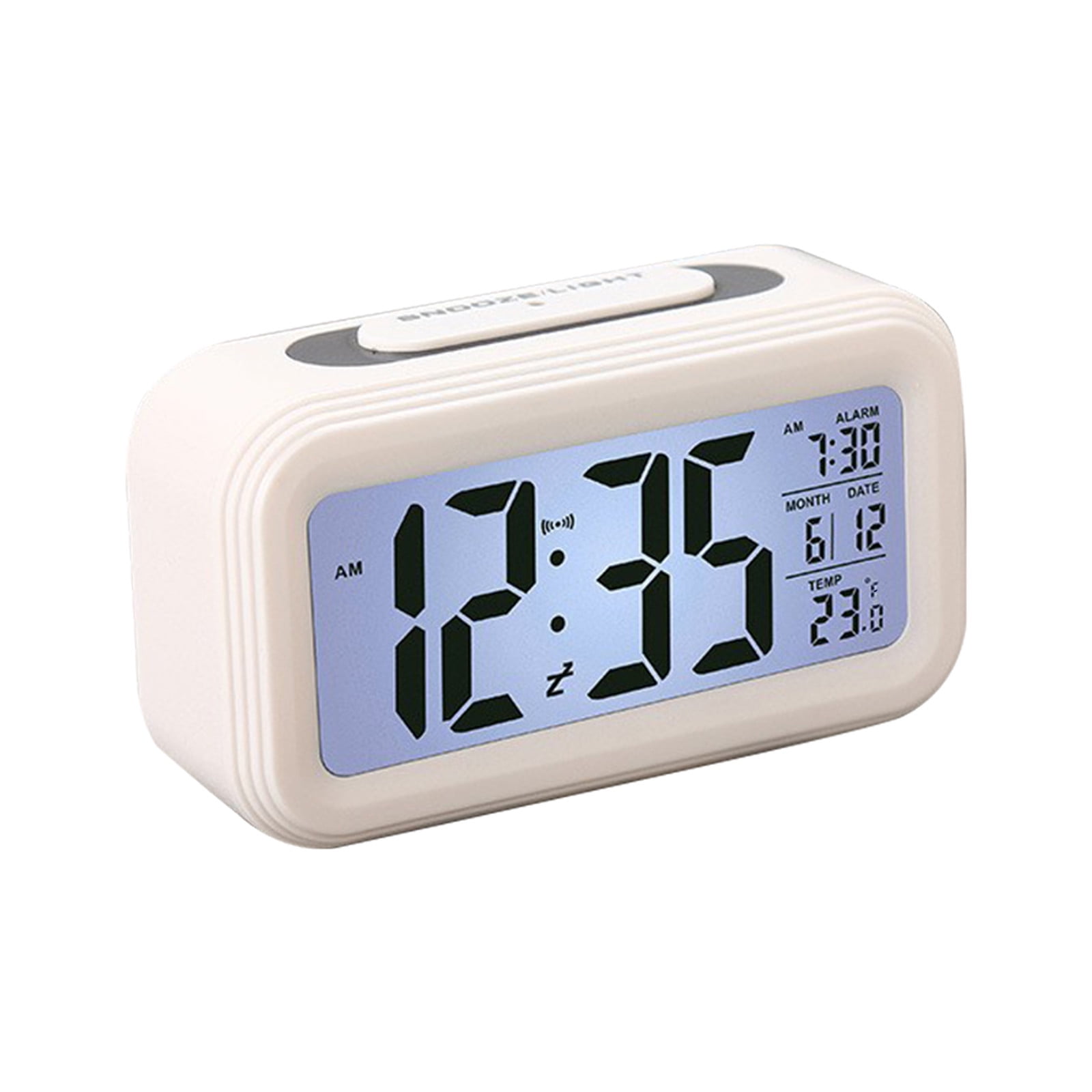 3 Set of Digital Alarm Clock With Background Lighting LCD Display Temperature Monitor Snooze Alarm With Smart Clock Calendar