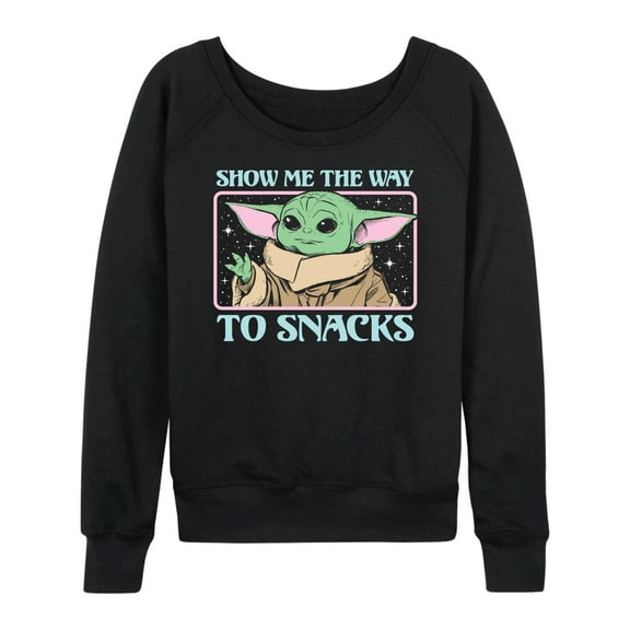 Star Wars - The Mandalorian Grogu The Way To Snacks  - Wo Men's French Terry Long Sleeve Pullover