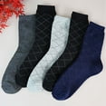 thumbnail image 4 of Tisoloow 5 Pairs Wool Socks for Women Men Thermal Socks Winter Thick Warm Hiking Cozy Crew Comfy Boot Socks Black One Size, 4 of 8