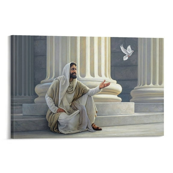 Greg Olsen Print Painting AND THE TRUTH SHALL MAKE YOU FREE Room Aesthetic Poster Print Art Wall Painting Canvas Posters Gifts Modern Bedroom Decor 24x36inch(60x90cm)
