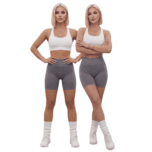 Set De Dos Biker Short Mujer Stretch Unitalla Shore Dama Chores Gym Talle Alto