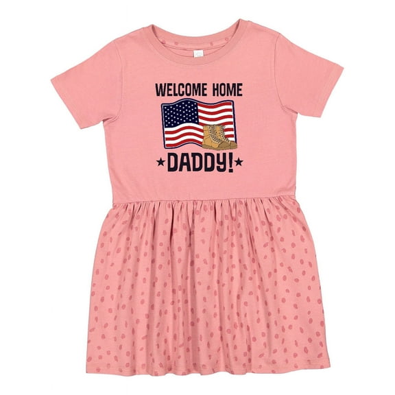 Inktastic Military Daddy Welcome Home Girls Toddler Dress