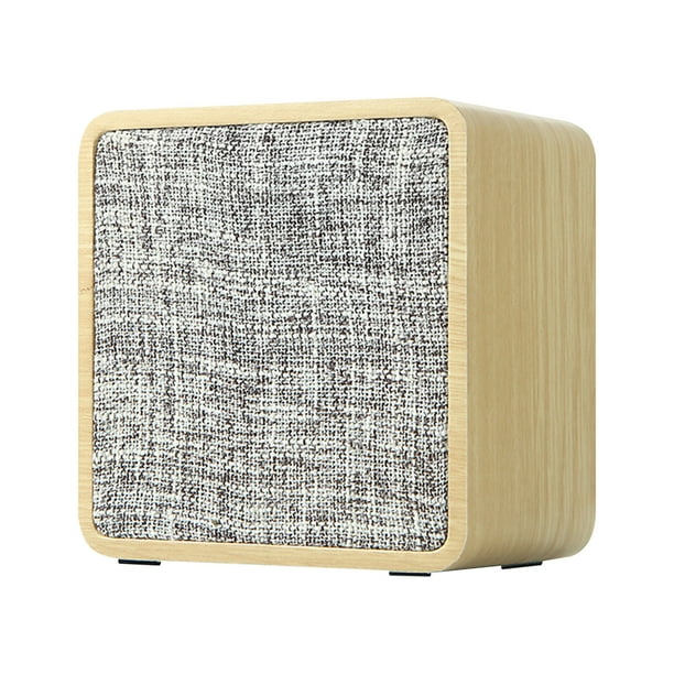 Altavoces Bluetooth Inalámbrico de Madera Bluetooth Inalámbrico Altavoz, Diseño Clásico, Decoración de Regalo, Mini Altavoz Portátil Al Aire Libre (Bluetooth / Aux / Tf)