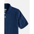 thumbnail image 2 of Wonder Nation Boys School Uniform Pique Polo Shirt with Short Sleeves, Size 4-18, 2 of 3