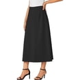 thumbnail image 5 of Gfyviroh Women's Midi Skirt No-Roll Waistband Casual High Waist Skirts Elegant A-Line Office Skirt for Women, 5 of 6