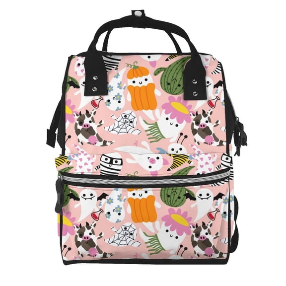 Defioc Cartoon Halloween for Baby Diaper Bag Backpack - Baby Bag for Boys & Girls - Diaper Backpack - Large Travel Diaper Bags- Baby Registry Search & Shower Gifts