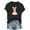 Black #01, variant on Happy Easter Bunny Shirt for Women - Cute Rabbit Print Short Sleeve Tunic Tops Spring Holiday Casual Tee Bunny Easter Shirt
