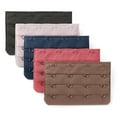 thumbnail image 1 of Rallonges de Dos de Soutien-Gorge Réglables pour Femmes 3 x 4 Crochets Multicolore 5 Pcs, 1 of 1