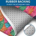 thumbnail image 4 of Pioneer Flower Floral Print Pattern Bathroom Rugs Sets 3 Piece,Toilet Cover Set,Absorbent Non Slip Bathroom Mats Sets with U-Shaped Contour Rug Toilet Rug Set, 4 of 5