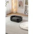 thumbnail image 6 of Scandinavian style Elevated Dog Bed Pet Sofa With Solid Wood legs and Black Bent Wood Back,&nbsp; Cashmere Cushion,Mid Size, 6 of 9