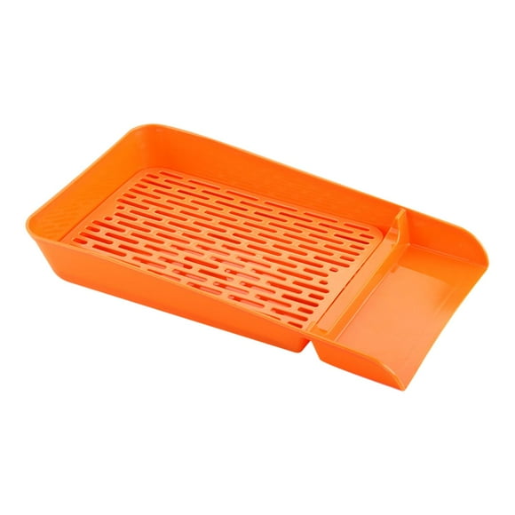 Luzkey BBQ Prep Tray Oil Draining Tray Barbecue Grill Tray Food Drip Pan Marinating Container BBQ Tray for Kitchen Skewers Household