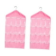 thumbnail image 4 of Raindrops 2pcs 16 Pockets Over Door Hanging Storage Bag Case Organizer Wall Door Hanger Closet Underwear Socks Bra Storage Organizer Sundries Holder (Pink), 4 of 8