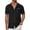 Black, variant on GrmtClth Men Shirts 2026 Color-Blocked Sheer Mesh Tops Classic Button Down T-Shirts Trendy Collared Outfit Short Sleeve Black XL