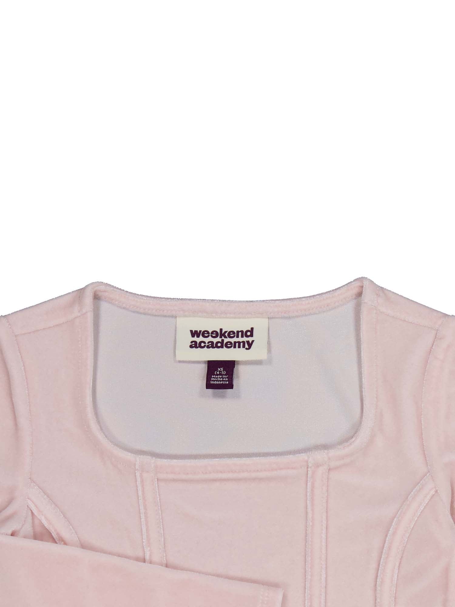 Weekend Academy Girls Velvet Corset Top with Long Sleeves, Sizes 4-18