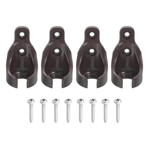 4Pcs Bungee Ball Receivers Brackets, Universal Blinds Replacement Parts, Coffee