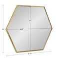 thumbnail image 6 of Kate and Laurel McNeer Modern Wall Mirror, 22 x 25, Gold, Geometric Hexagon Mirror for Wall, 6 of 8