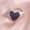 Matt silver blue, variant on Heart Shaped Women Ring Gold And Silver Alloy Electroplated Fashion Jewelry With Loose Gemstones European Style