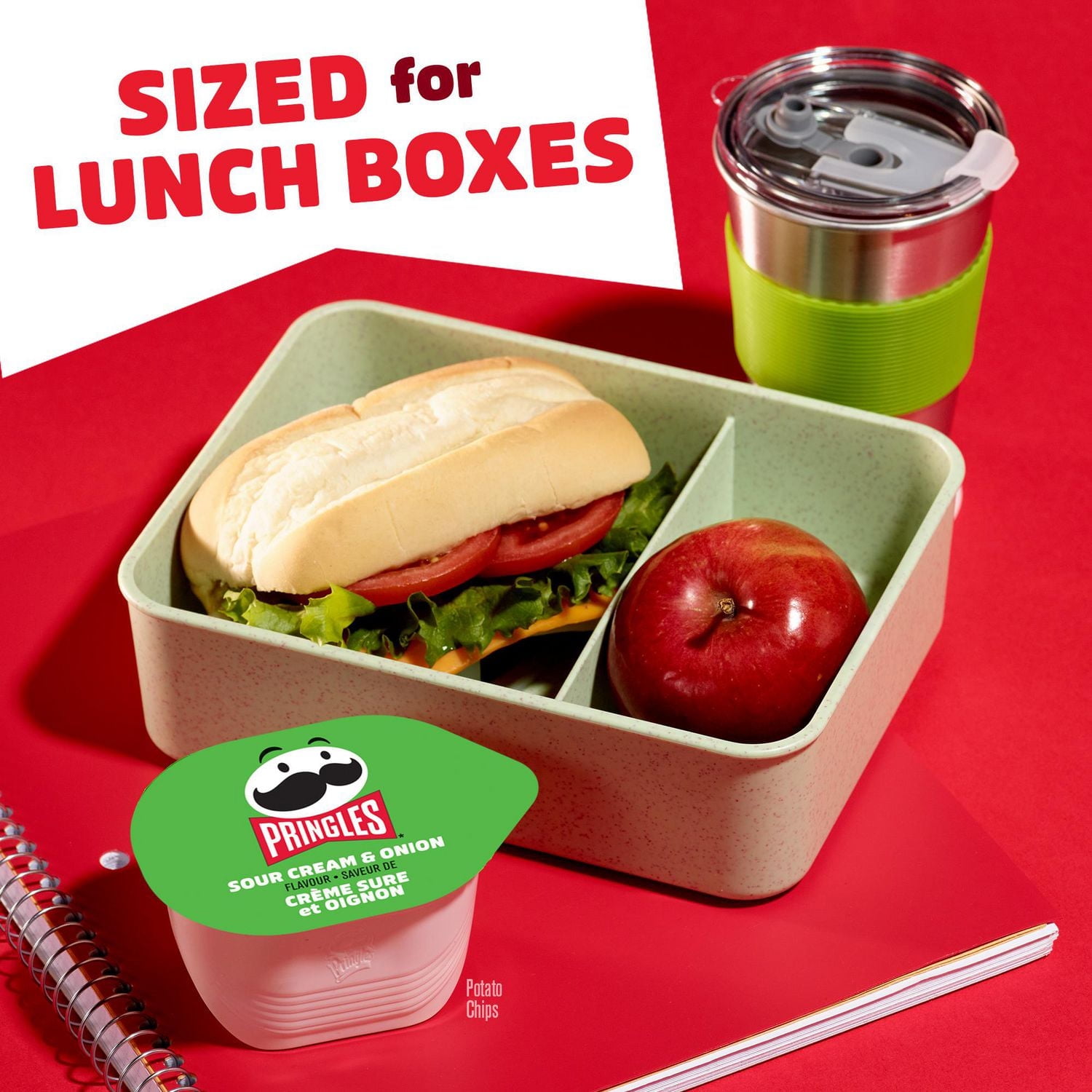 Pringles Snack Stacks Saveur de crème sure et oignon, 12x19g 12x19g