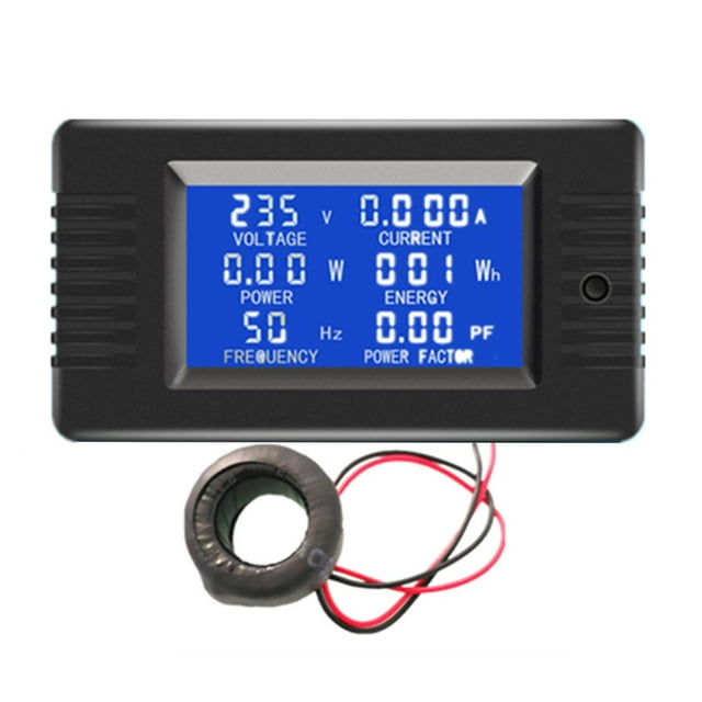 Almencla Current Voltage Amperage Panel Meter,LCD Digital Display Ammeter Voltmeter Closure CT
