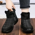 thumbnail image 3 of Chenyee Snow Boots for Mens Water-proof Winter Furry Lined Warm Ankle Booties Zipper Up Slip On Walking Shoes, 3 of 6