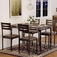 thumbnail image 5 of Eastvita 5-Piece Industrial Style Dining Table Set for 4 Perfect Kitchen Table Set for Dining Room Kitchen or Apartment, 5 of 5
