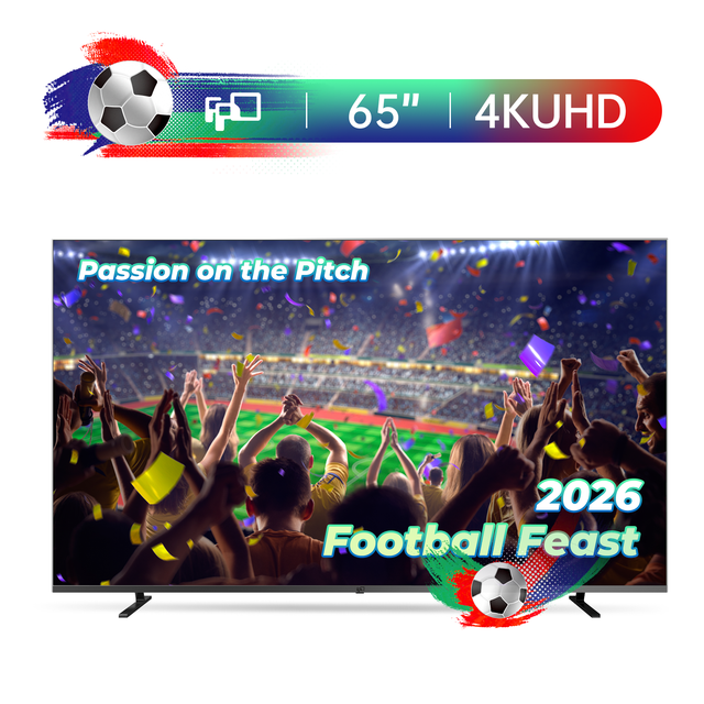 FPD Téléviseur Intelligent 65 Pouces, 4K UHD, Google TV avec Google Play Intégré, Google Cast, Dolby Audio, HDR10, Écran Plat et Télécommande Vocale Google Assistant